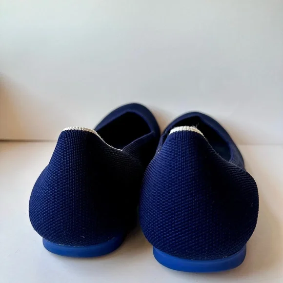 Rothy’s The Flat Round Toe Maritime Navy Slip On Knit Size 11 Ballet - Picture 6 of 12